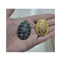 PINGENTE MEDALHA MILAGROSA G ML6024 . - 0000570001 - Metal Light