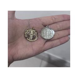 PINGENTE SÃO BENTO ORAÇÃO ML6028 . - 0000630001 - Metal Light