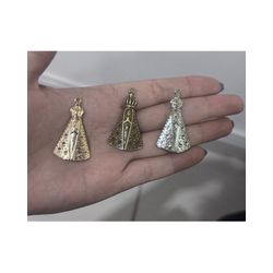 PINGENTE NOSSA SENHORA SEM STRASS ML6070 . - 00010... - Metal Light