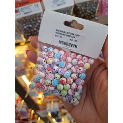 MIÇANGA LEITOSA COM ROSINHAS 8MM 50G 702 . - 00070... - Metal Light