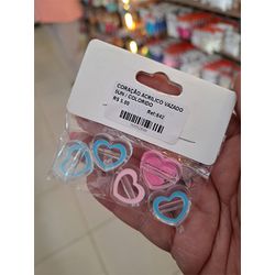 CORAÇÃO ACRILICO VAZADO 5UN 642 . - 0006420001 - Metal Light