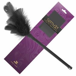Varinha Com Pena Para Tortura (15362) - Preto - 17... - Pimenta Sexy Shop e Lingerie Sensual