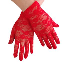 Luva em Renda Curta (17907-ST976) - Vermelho - 393... - Pimenta Sexy Shop e Lingerie Sensual