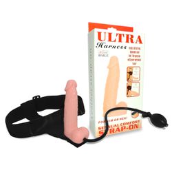 Cinta Peniana Ultra Harness Com Prótese Inflável S... - Pimenta Sexy Shop e Lingerie Sensual