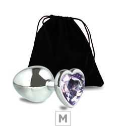 Plug de Metal M Com Pedra Formato de Coração 7cm (... - Pimenta Sexy Shop e Lingerie Sensual