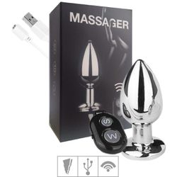 Plug em Aço P Recarregável Com Controle SI - (7239... - Pimenta Sexy Shop e Lingerie Sensual