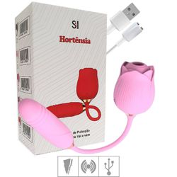Vibrador Com Estimulador Formato Rosa Hortência SI... - Pimenta Sexy Shop e Lingerie Sensual