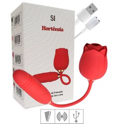 Vibrador Com Estimulador Formato Rosa Hortência SI... - Pimenta Sexy Shop e Lingerie Sensual