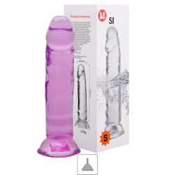 Prótese 14x10cm Com Ventosa (8226) - Roxo - 37080 - Pimenta Sexy Shop e Lingerie Sensual