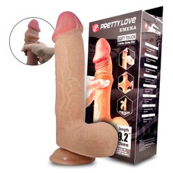 Prótese 18x15cm Com Ventosa Emeka SI (8542) - Bege... - Pimenta Sexy Shop e Lingerie Sensual