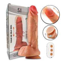 Prótese 15x13cm Com Vibro Ventosa e Escroto SI(954... - Pimenta Sexy Shop e Lingerie Sensual