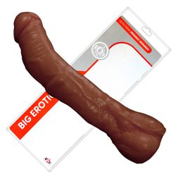 Prótese 23x18cm Com Escroto (ADAO30) - Marrom - 18... - Pimenta Sexy Shop e Lingerie Sensual