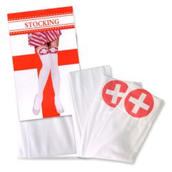 Meia 7/8 Enfermeira Stocking -(BX3657) - Branco - ... - Pimenta Sexy Shop e Lingerie Sensual