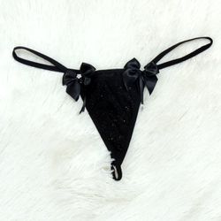 *Calcinha Purpurina Com Strass (CF604) - Preto - 2... - Pimenta Sexy Shop e Lingerie Sensual