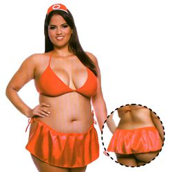 Fantasia Bombeira II Plus Size- (CP2209) - Vermelh... - Pimenta Sexy Shop e Lingerie Sensual