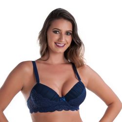 *Soutien Duanip Com Bojo E Renda (DU736) - Azul Ma... - Pimenta Sexy Shop e Lingerie Sensual