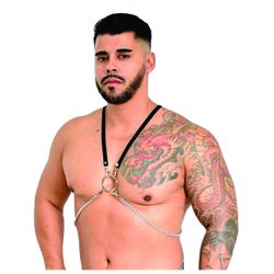 Arreio Harness Anthony (EX208-EX207) - Preta - 375... - Pimenta Sexy Shop e Lingerie Sensual