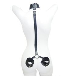 Coleira Com Algemas GS Acessórios (GS1042) - Pre... - Pimenta Sexy Shop e Lingerie Sensual