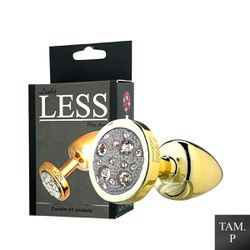 Plug de Plástico P Less Dourado Com Pedras Craveja... - Pimenta Sexy Shop e Lingerie Sensual