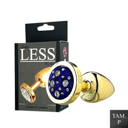 Plug de Plástico P Less Dourado Com Pedras Craveja... - Pimenta Sexy Shop e Lingerie Sensual