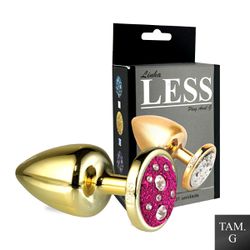 Plug Less G Dourado Com Pedras Cravejadas em Stras... - Pimenta Sexy Shop e Lingerie Sensual