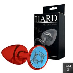 Plug Metálico G Signos Peixes (HA164PX) - Vermelho... - Pimenta Sexy Shop e Lingerie Sensual