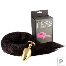 Plug de Plástico P Less Dourado Com Cauda (HA168D)... - Pimenta Sexy Shop e Lingerie Sensual