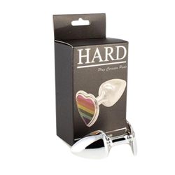 Plug Metálico Pride Coração (HA181). - Cromado - 3... - Pimenta Sexy Shop e Lingerie Sensual