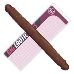 Prótese 36x13cm Ponta Dupla (PR102) - Marrom - 205... - Pimenta Sexy Shop e Lingerie Sensual