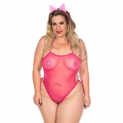 Fantasia Mini Gatinha II Plus Size (PS2075) - Pad... - Pimenta Sexy Shop e Lingerie Sensual