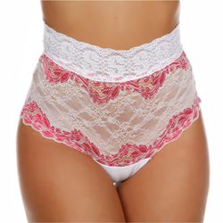 *Calcinha Blogueira (PS6118) - Branco com Rosa - ... - Pimenta Sexy Shop e Lingerie Sensual