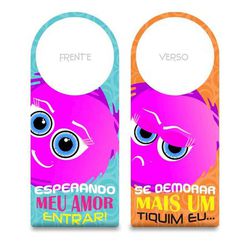 Aviso De Porta Fofuras Da Maçaneta (ST190) - Esper... - Pimenta Sexy Shop e Lingerie Sensual