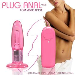 *Plug Com Vibro 9X10cm SI (5142-ST215) - Rosa - ... - Pimenta Sexy Shop e Lingerie Sensual