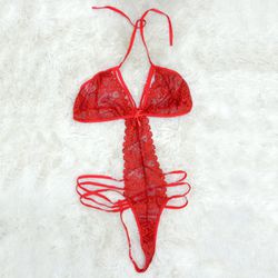 *Body Em Renda 50 Tons (TO008) - Vermelho - 29203 - Pimenta Sexy Shop e Lingerie Sensual