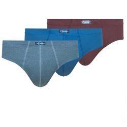 Kit 3 Cuecas Slip Basic - (TP7002) - Variados - 40... - Pimenta Sexy Shop e Lingerie Sensual