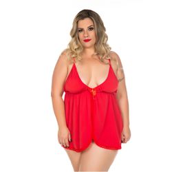 *Camisola Dantele Aberta Plus Size (PS2058) - Verm... - Pimenta Sexy Shop e Lingerie Sensual