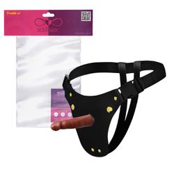 Cinta Com Prótese 12x11cm (ST841-SSCT005) - Marrom... - Pimenta Sexy Shop e Lingerie Sensual