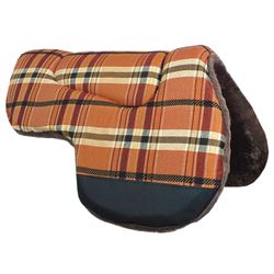 Manta Meia Aba Xadrez Laranja - Marrom - MF0035 - MF BOLSAS