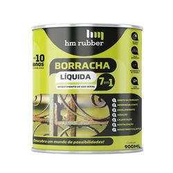 BORRACHA LÍQUIDA HM RUBBER 7 EM 1 CINZA 900ML - MIARA KRÜGER TINTAS