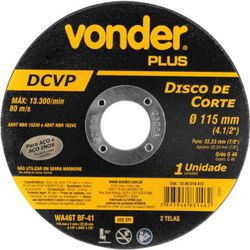 DISCO CORTE VONDER 115,0X1,0X22,23 DCVP PLUS - MIARA KRÜGER TINTAS