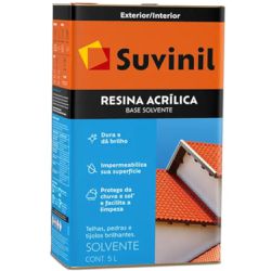 RESINA ACRILICA SUVINIL INCOLOR 5L BASE SOLVENTE - MIARA KRÜGER TINTAS