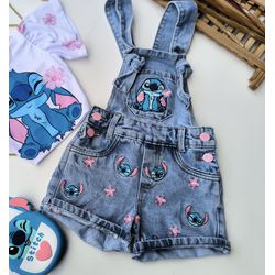 Macacão Stitch bordado - Mini Bella Kids