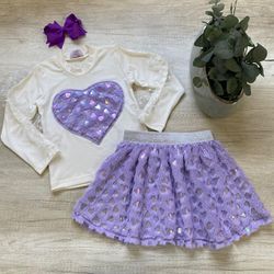 Conjunto Coração Pelinhos - Mini Bella Kids