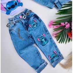Calça Jeans Stitch - Mini Bella Kids