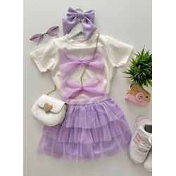 Conjunto Alice Lilás - Mini Bella Kids