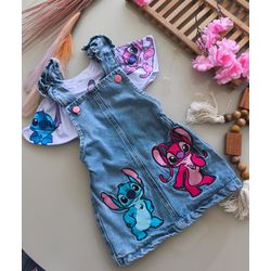 Salopete Stitch e Angel - Mini Bella Kids