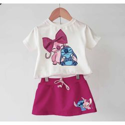 Conjunto Stitch e angel - Mini Bella Kids