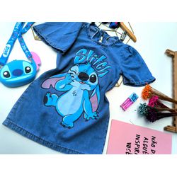 Vestido Stitch Rosa - Mini Bella Kids