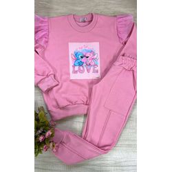 Conjunto Stitch Moletom - Mini Bella Kids
