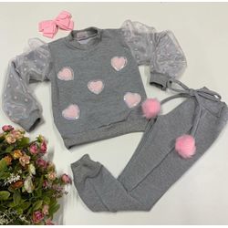 Conjunto Coração trio - Mini Bella Kids